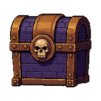 skull decorated chest  with skull emblem