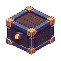 small jewelry box  with rune symbols glowing