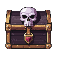 small jewelry box  with skull emblem