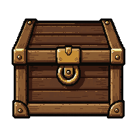 small wooden treasure chest  closed and locked