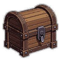 small wooden treasure chest  weathered ancient
