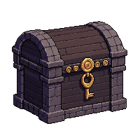 Stone Sarcophagus  With A Single Key In The Lock — free pixel art sprite from the Marketplace Chests collection, transparent PNG