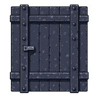 Iron Prison Door  Iron Banded Reinforced — free pixel art sprite from Marketplace Doors Portals