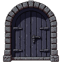 Iron Prison Door  With Rune Carvings — free pixel art sprite from Marketplace Doors Portals