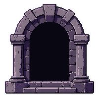 Magical Portal  Open With Darkness Inside — free pixel art sprite from Marketplace Doors Portals