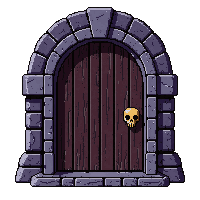 Magical Portal  With Skull Knocker — free pixel art sprite from Marketplace Doors Portals