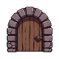 Small Hobbit Round Door  Closed Plain — free pixel art sprite from the Marketplace Doors Portals collection, transparent PNG