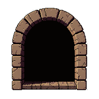small hobbit round door  open with darkness inside