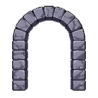 Stone Arched Doorway  Open With Darkness Inside — free pixel art sprite from the Marketplace Doors Portals collection, transparent PNG