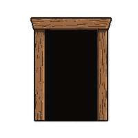 Wooden Door  Open With Darkness Inside — free pixel art sprite from the Marketplace Doors Portals collection, transparent PNG