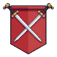 Ceremonial Silk Banner  With Crossed Swords — free pixel art sprite from Marketplace Flags Banners
