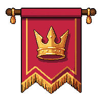ceremonial silk banner  with crown emblem