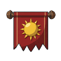 Diamond Shaped Banner  With Gold Sun Symbol — free pixel art sprite from Marketplace Flags Banners