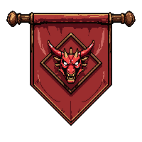 Diamond Shaped Banner  With Red Dragon Emblem — free pixel art sprite from Marketplace Flags Banners