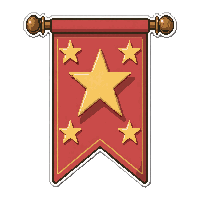 Diamond Shaped Banner  With Star Pattern — free pixel art sprite from Marketplace Flags Banners