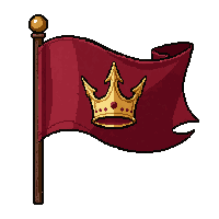 flag on a pole  with crown emblem