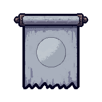 rectangular wall banner  with silver moon