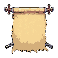 rolled scroll banner  with crossed swords