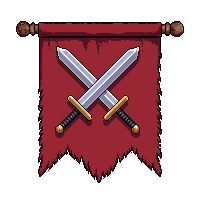 swallowtail flag  with crossed swords