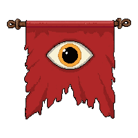 tattered war flag  with eye symbol