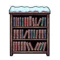 Bookshelf  Frost Covered — free pixel art sprite from Marketplace Furniture