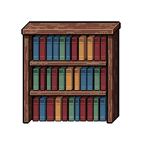 Bookshelf  Plain Rustic — free pixel art sprite from Marketplace Furniture