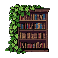 Bookshelf  Vine Overgrown — free pixel art sprite from Marketplace Furniture