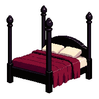 four poster bed  bloodstained