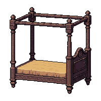 four poster bed  ornate carved