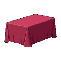 Long Dining Table  Covered In Red Velvet — free pixel art sprite from Marketplace Furniture