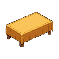 Long Dining Table  Gold Trimmed Royal — free pixel art sprite from Marketplace Furniture