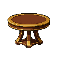 round table  gold trimmed royal