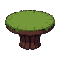 round table  moss covered ancient