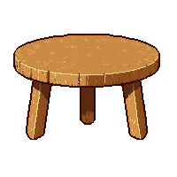 round table  plain rustic