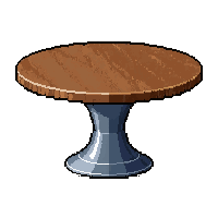 round table  polished mirror shine