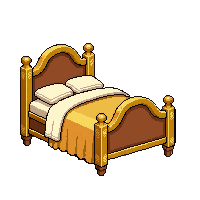 single bed  gold trimmed royal