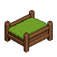 single bed  moss covered ancient