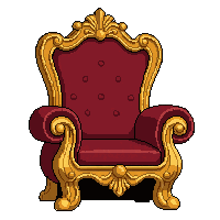 throne with high back  gold trimmed royal