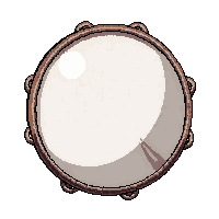 Drum Kit Hand Drum  Bone Carved White — free pixel art sprite from Marketplace Instruments