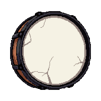 Drum Kit Hand Drum  Broken With Cracks — free pixel art sprite from Marketplace Instruments