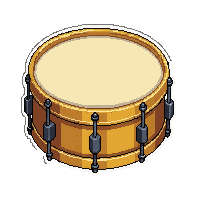 Drum Kit Hand Drum  Gold Inlaid — free pixel art sprite from Marketplace Instruments