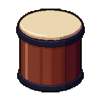 Drum Kit Hand Drum  Polished Mahogany — free pixel art sprite from Marketplace Instruments