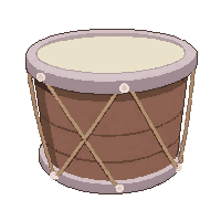 drum kit hand drum  ribbon tied
