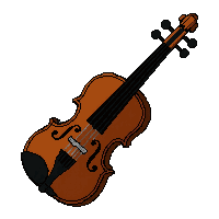 fiddle violin  engraved with vines