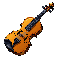 Fiddle Violin  Gold Inlaid — free pixel art sprite from Marketplace Instruments