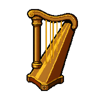 Harp  Gold Inlaid — free pixel art sprite from Marketplace Instruments