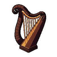 harp  magical glowing