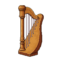 harp  plain natural wood