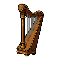 harp  polished mahogany