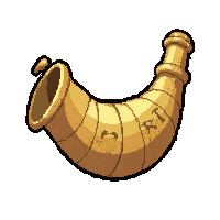 horn trumpet  carved with rune symbols